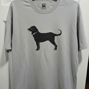 The Black Dog Gray T-Shirt with Black Dog Silhouette